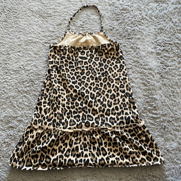 Black and tan cheetah print halter top - Picture 2 of 3